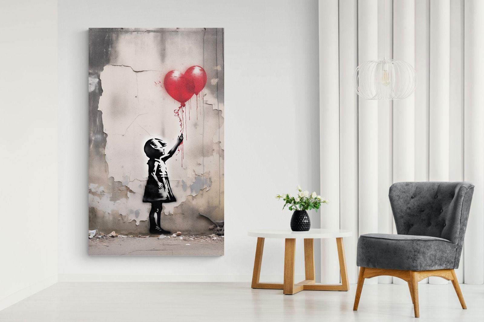 Pixalot Girl with Red Balloons