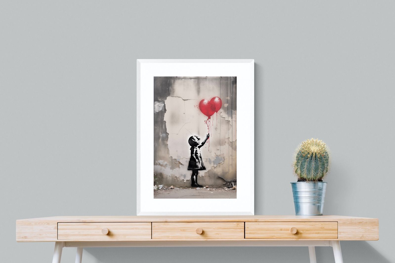 Pixalot Girl with Red Balloons