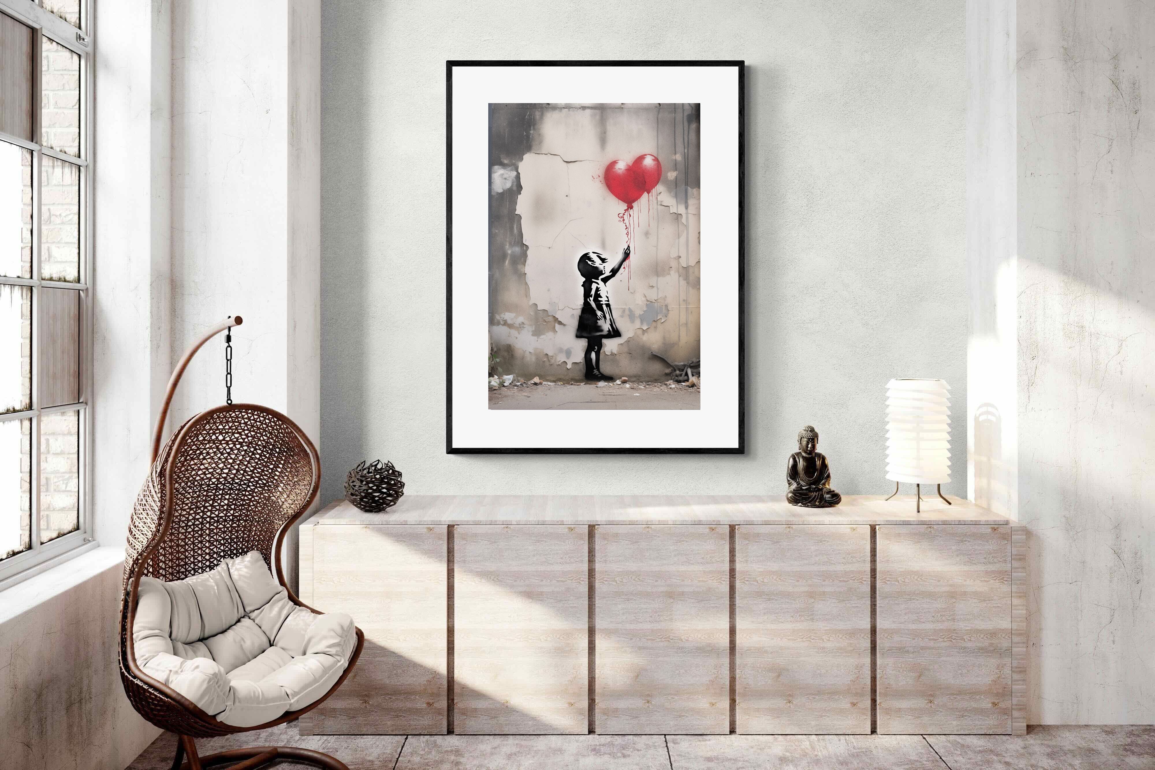 Pixalot Girl with Red Balloons