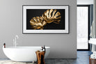 Gold Leaf-Wall_Art-180 x 110cm-Framed Print-Black-Pixalot