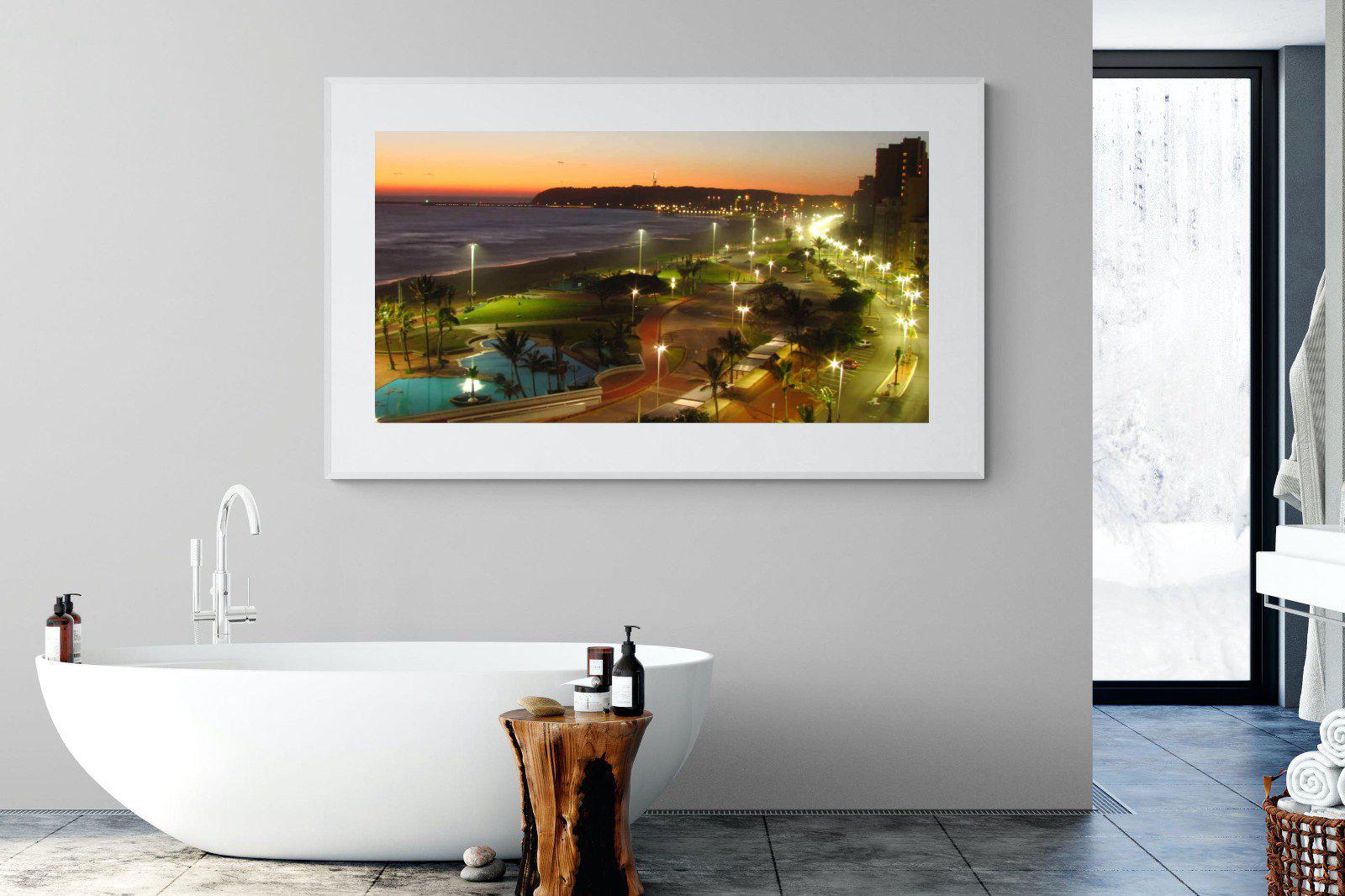 Golden Mile-Wall_Art-180 x 110cm-Framed Print-White-Pixalot