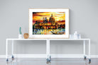 Golden Skies of Venice-Wall_Art-120 x 90cm-Framed Print-Wood-Pixalot