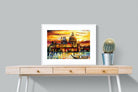 Golden Skies of Venice-Wall_Art-80 x 60cm-Framed Print-White-Pixalot