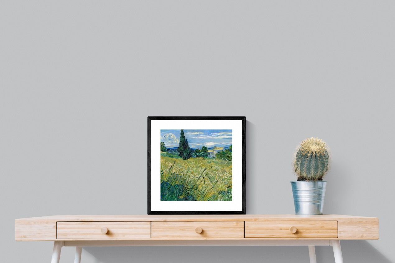 Pixalot Green Wheat Field with Cypress