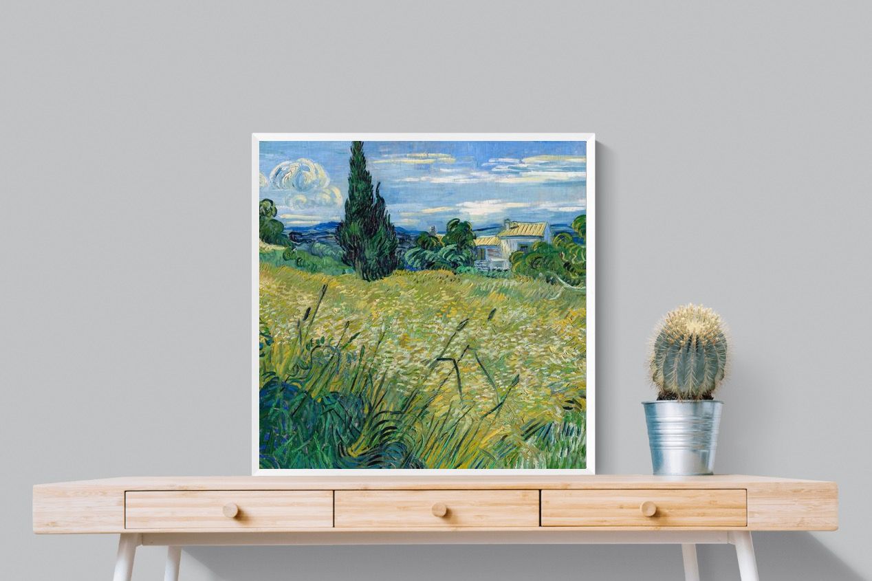 Pixalot Green Wheat Field with Cypress