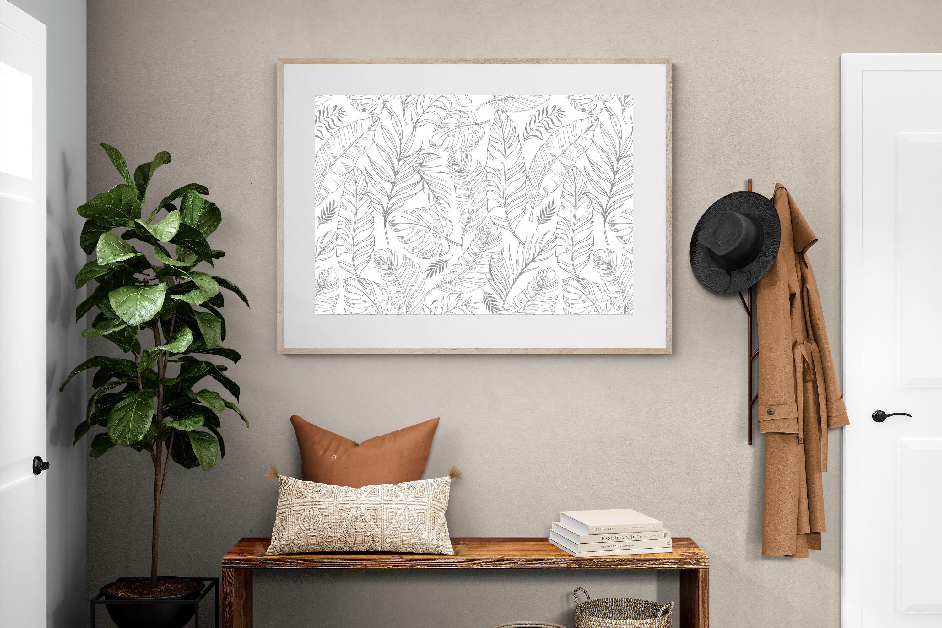 Pixalot Greyscale Leaves