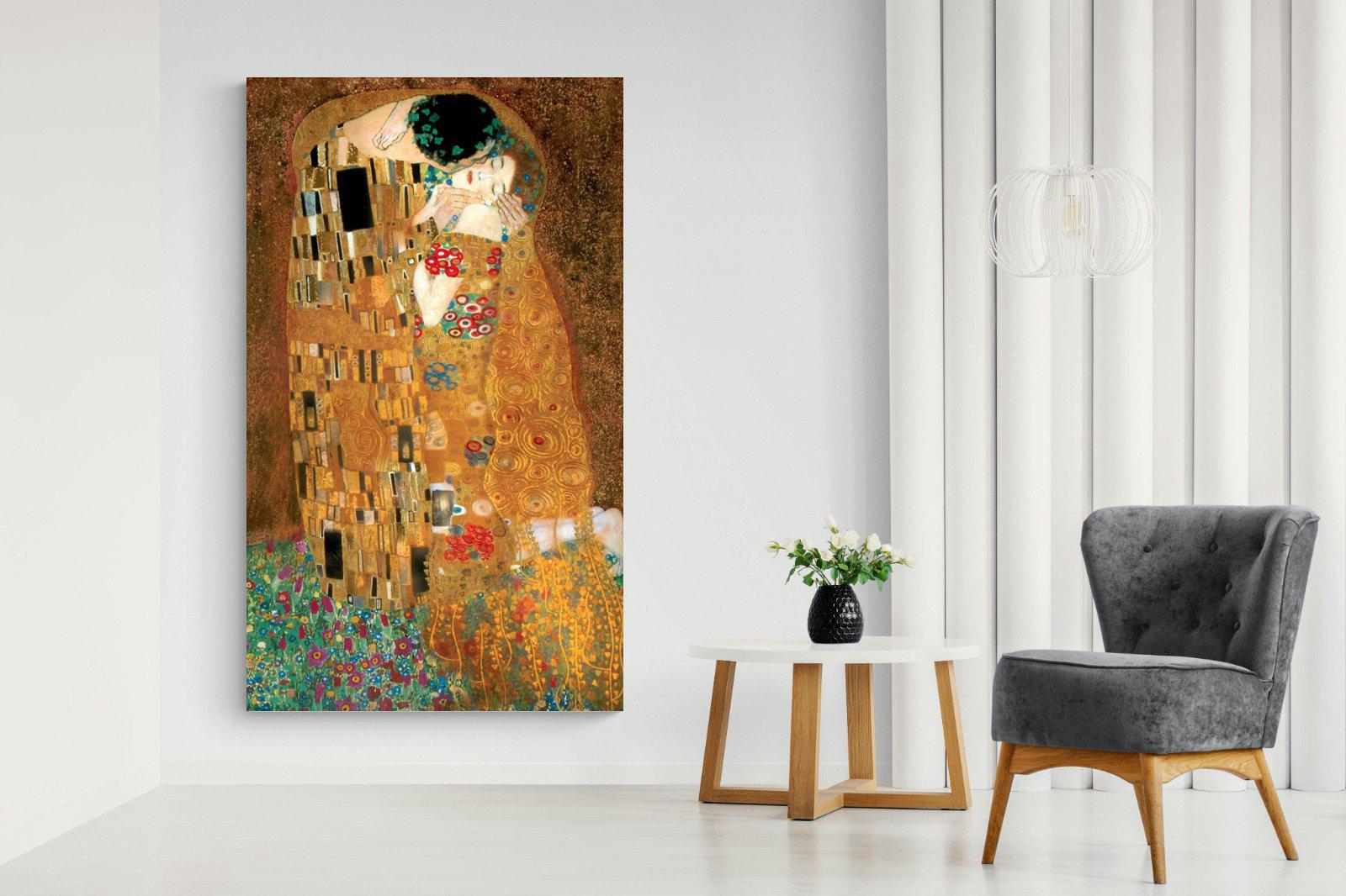 Gustav Klimt The Kiss-Wall_Art-130 x 220cm-Mounted Canvas-No Frame-Pixalot