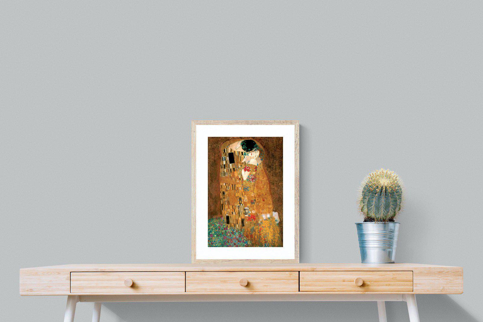 Gustav Klimt The Kiss-Wall_Art-45 x 60cm-Framed Print-Wood-Pixalot