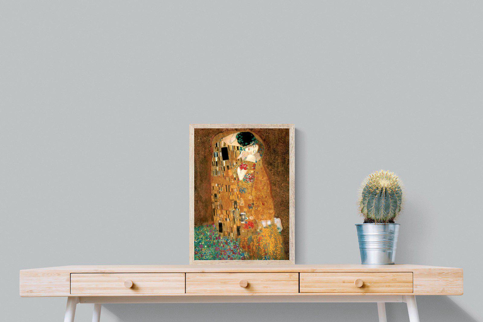 Gustav Klimt The Kiss-Wall_Art-45 x 60cm-Mounted Canvas-Wood-Pixalot