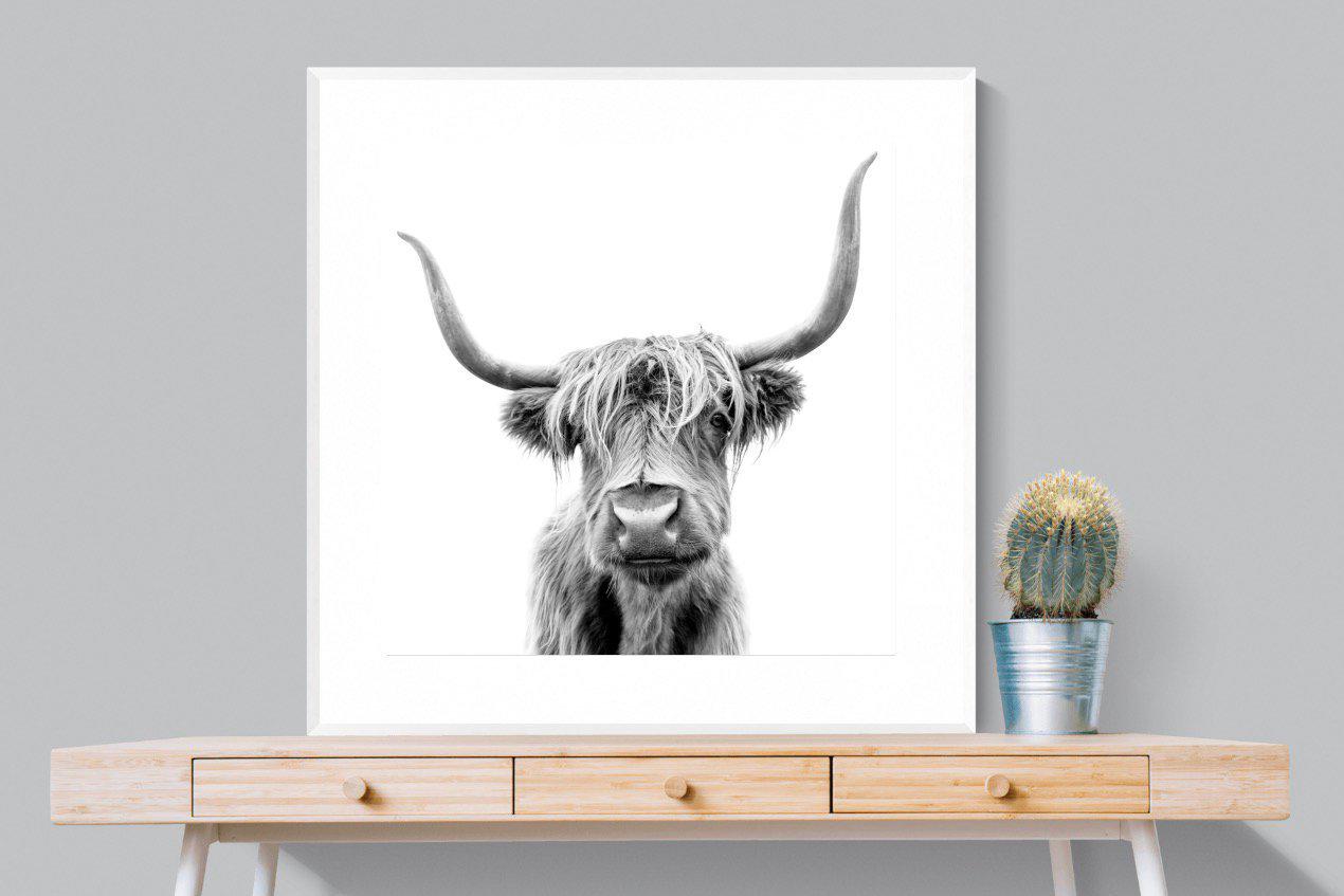 Hairy-Wall_Art-100 x 100cm-Framed Print-White-Pixalot