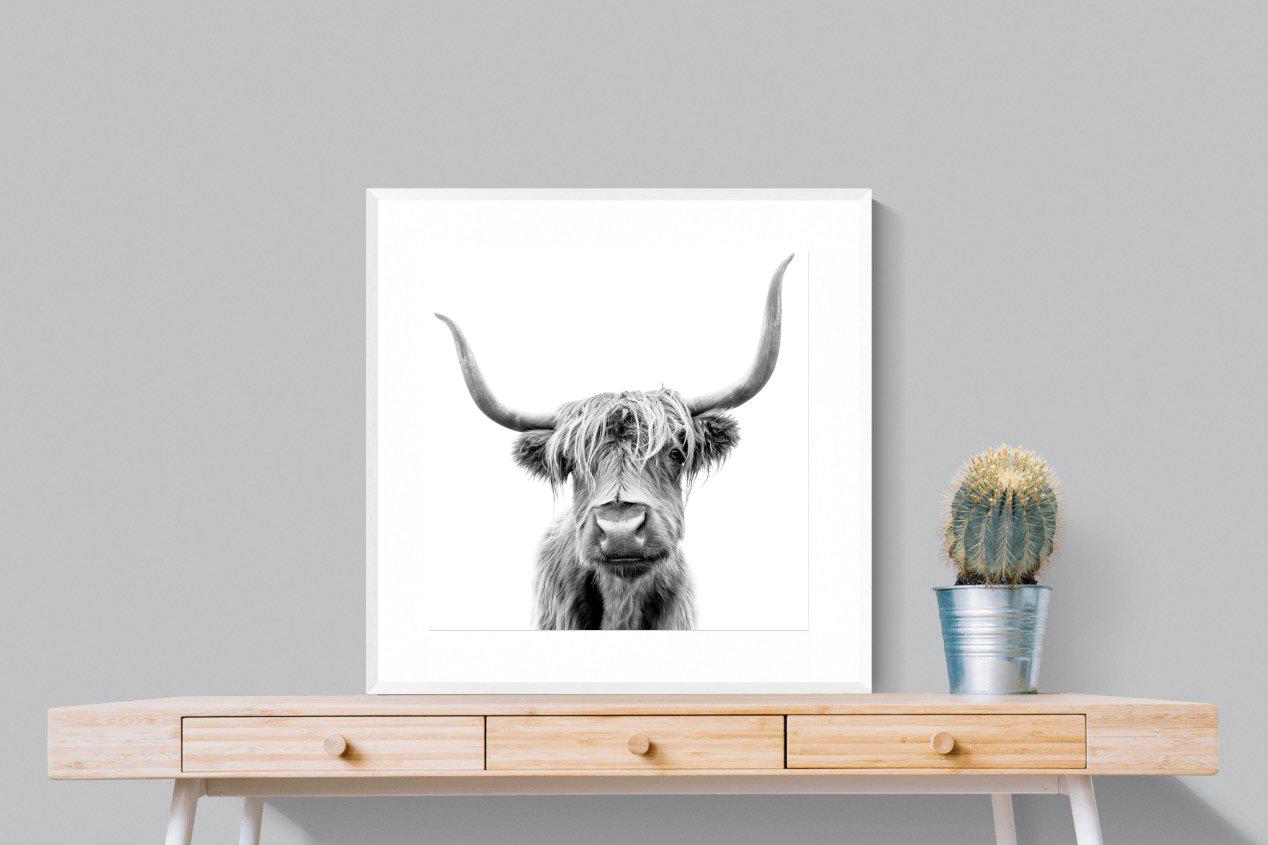 Hairy-Wall_Art-80 x 80cm-Framed Print-White-Pixalot