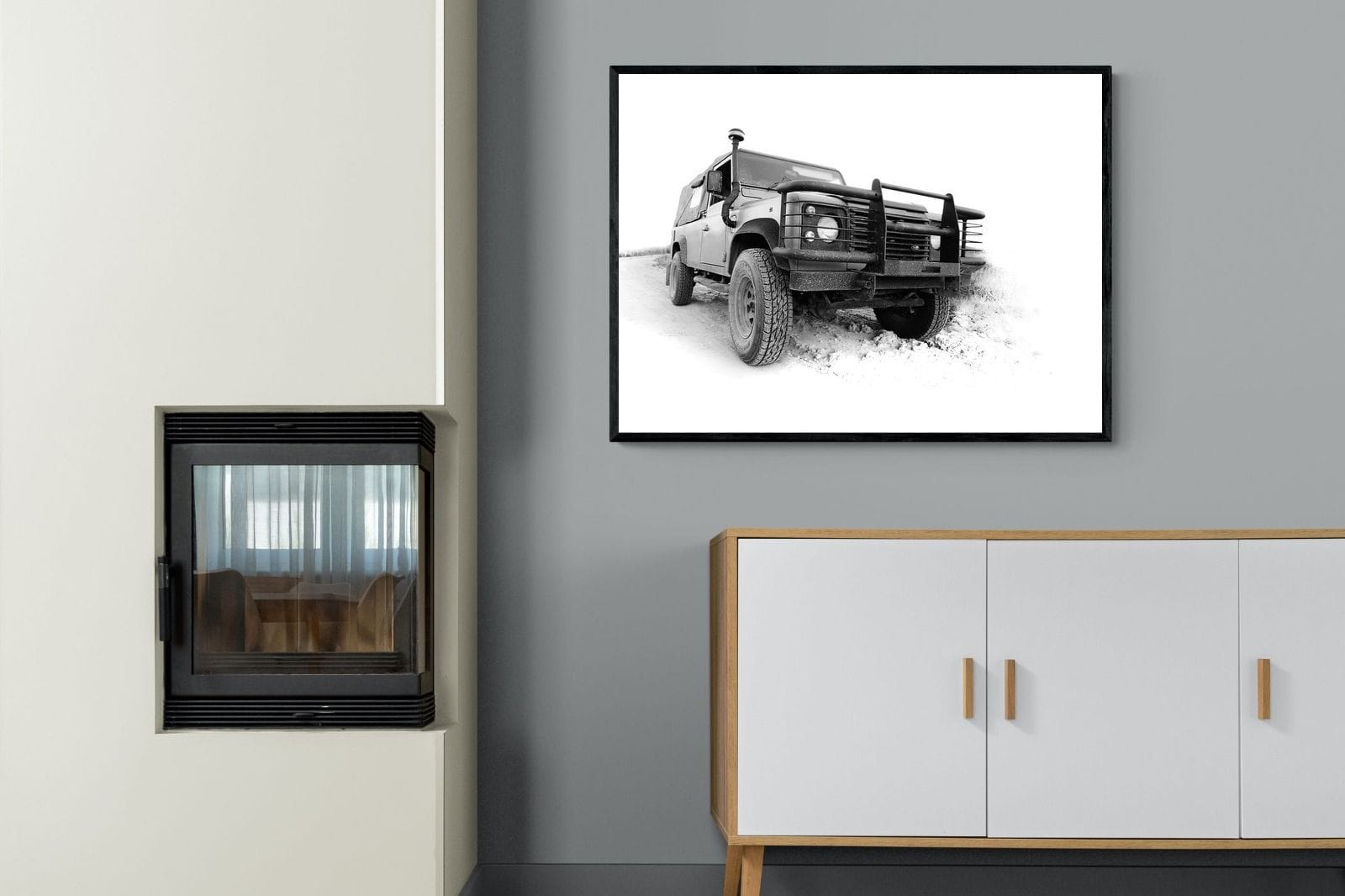 High Key Landy-Wall_Art-100 x 75cm-Mounted Canvas-Black-Pixalot