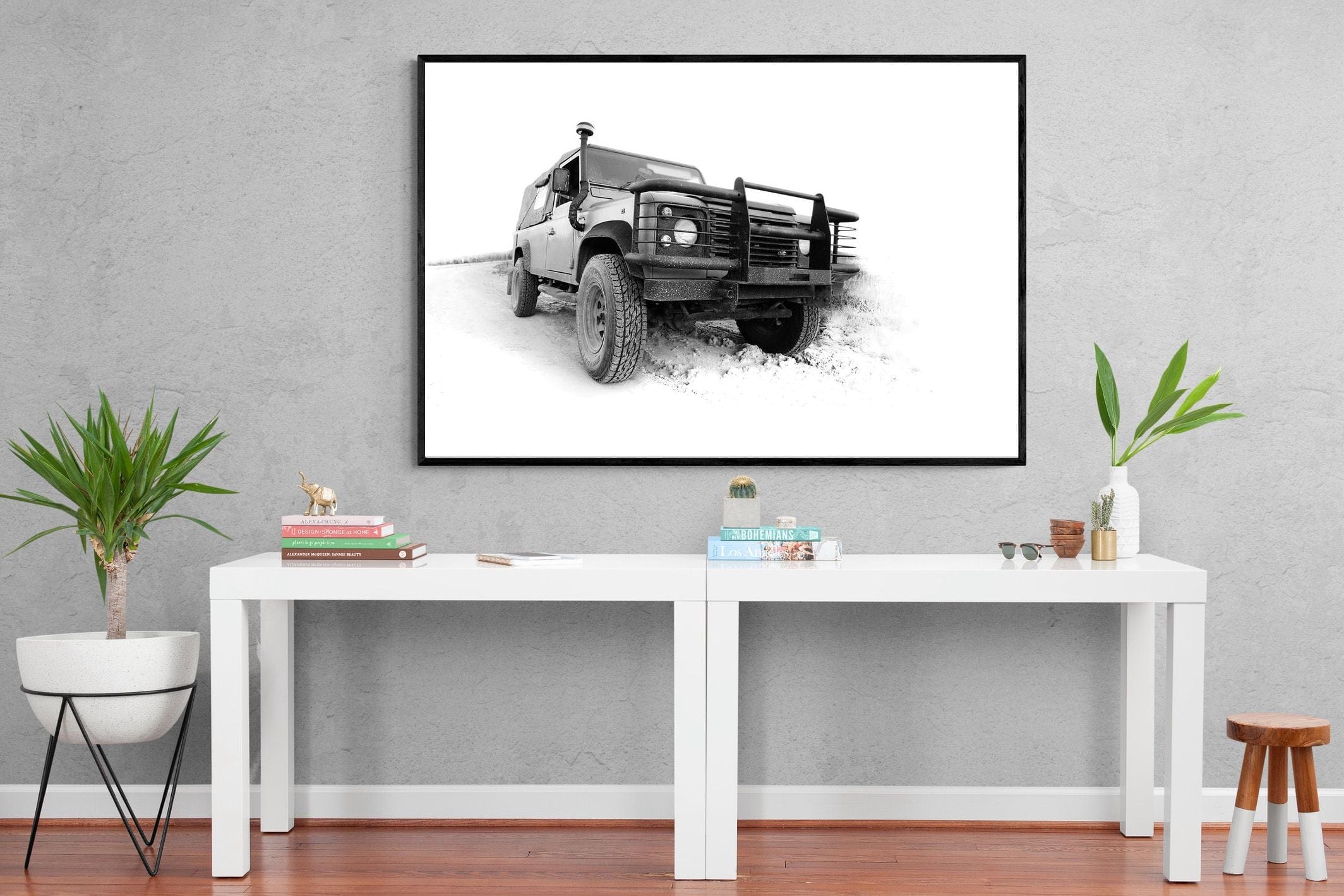 High Key Landy-Wall_Art-150 x 100cm-Mounted Canvas-Black-Pixalot