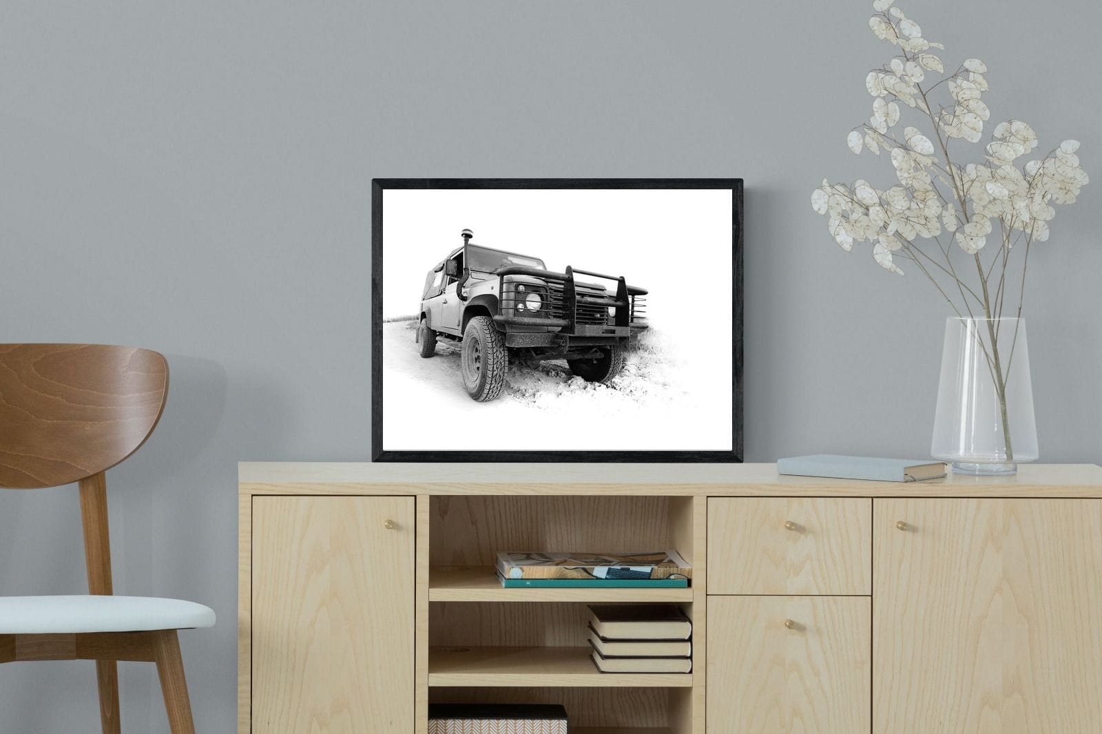 High Key Landy-Wall_Art-60 x 45cm-Mounted Canvas-Black-Pixalot