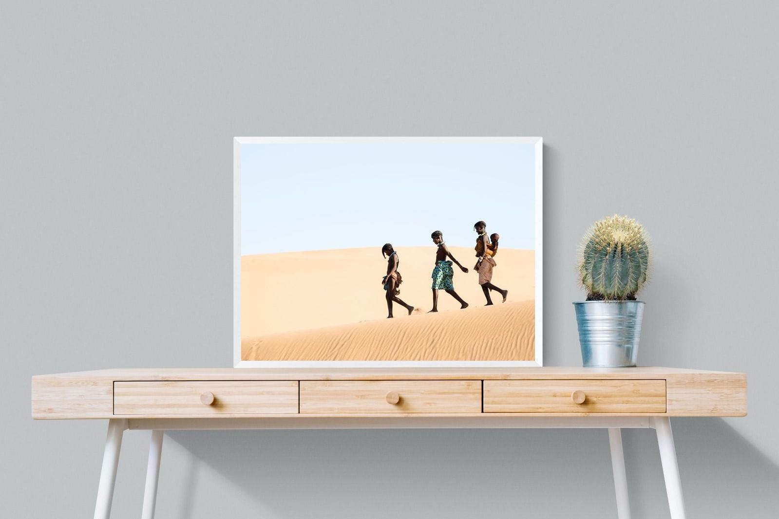 Himba Kids-Wall_Art-80 x 60cm-Mounted Canvas-White-Pixalot