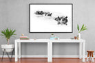 Hippo Trio-Wall_Art-150 x 100cm-Mounted Canvas-Black-Pixalot