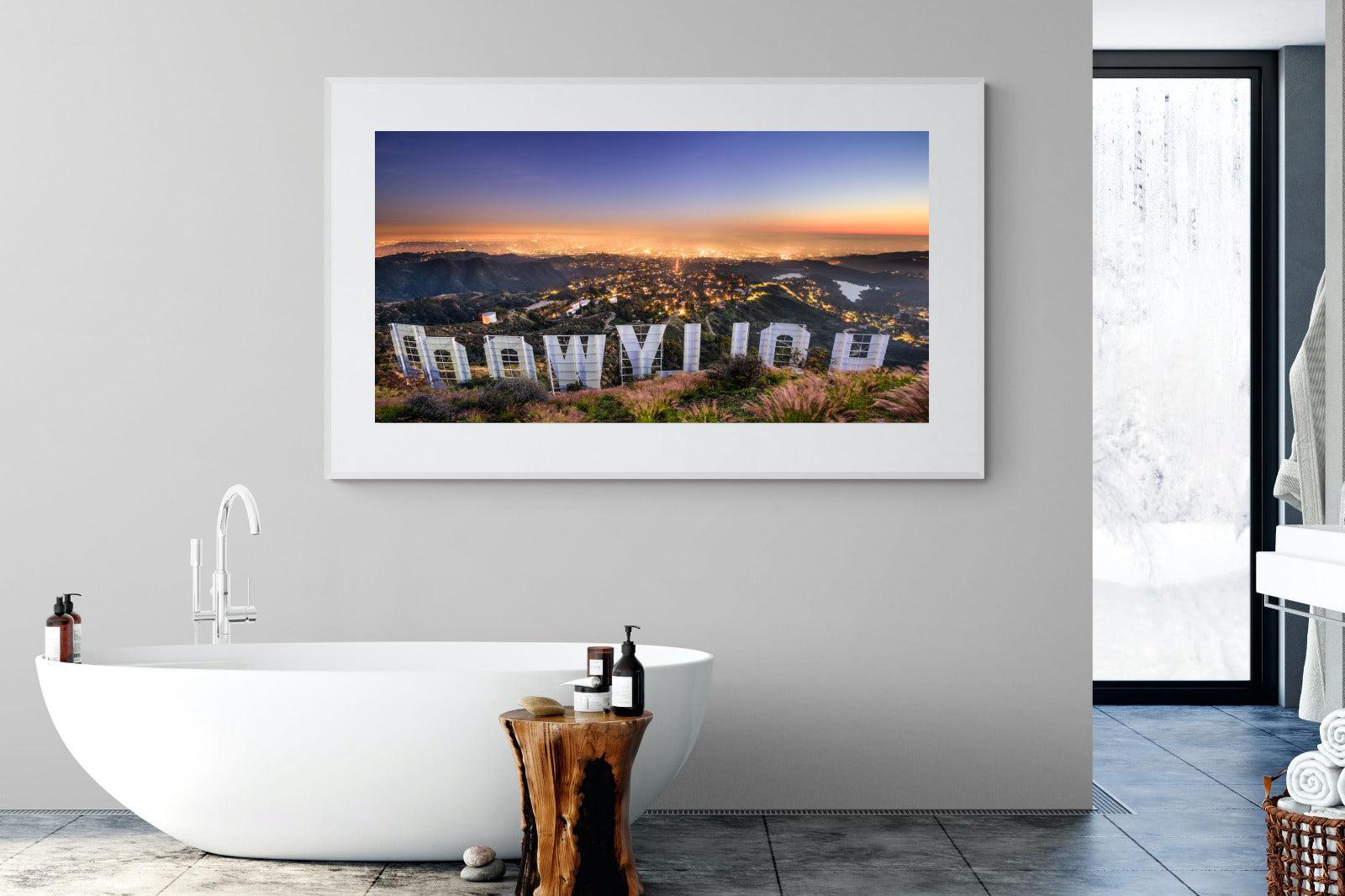 Hollywood-Wall_Art-180 x 110cm-Framed Print-White-Pixalot