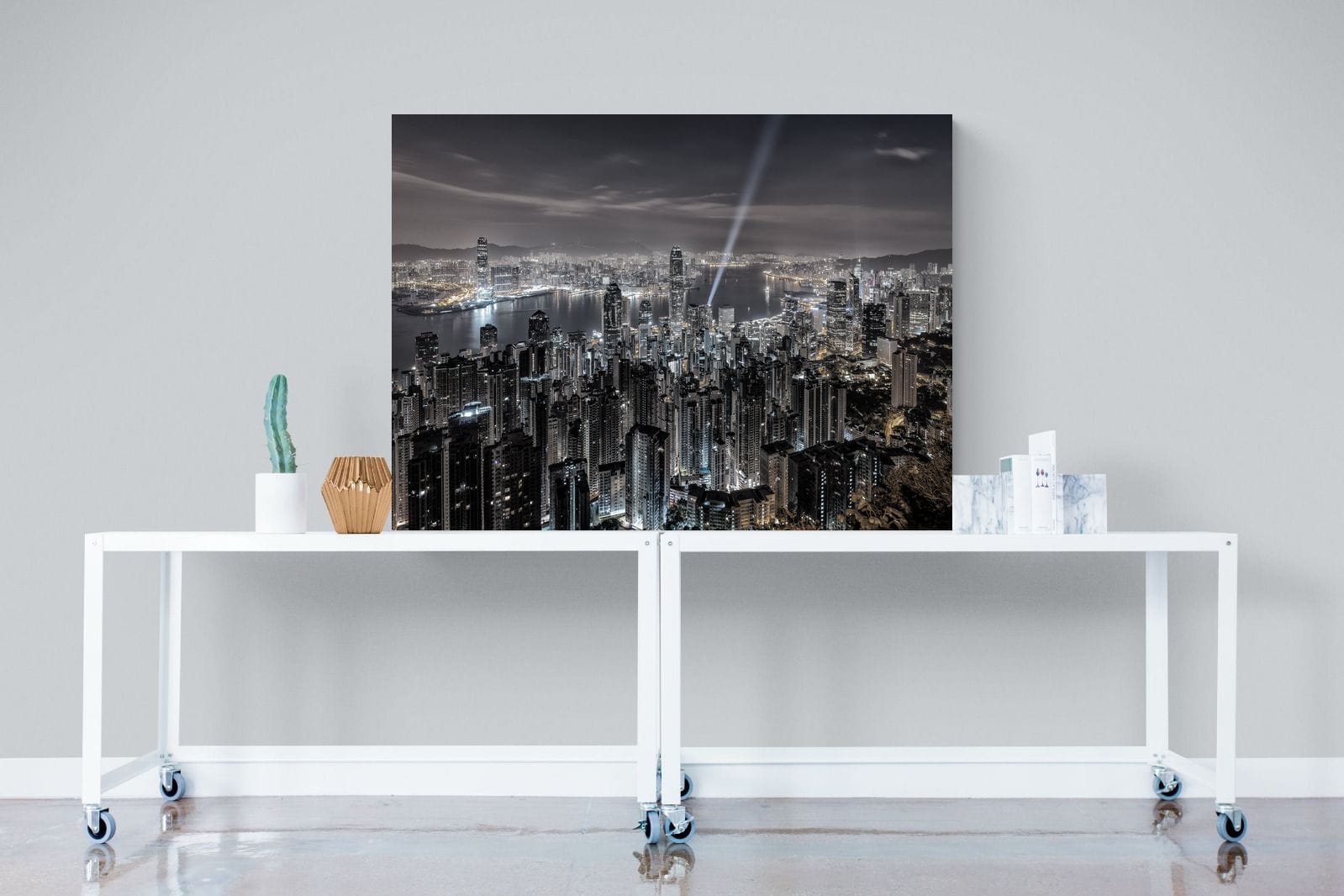 Hong Kong Harbour-Wall_Art-120 x 90cm-Mounted Canvas-No Frame-Pixalot