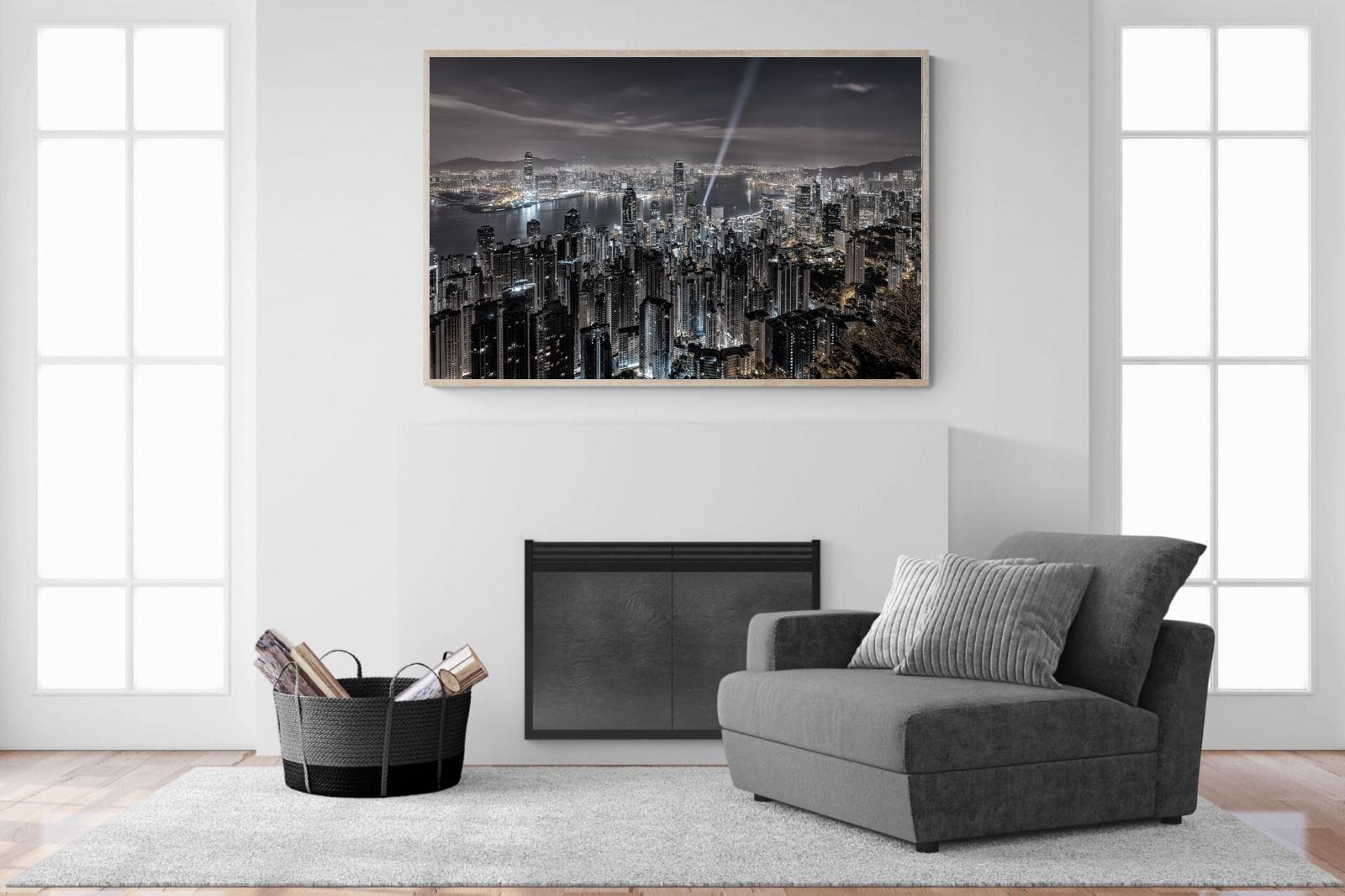 Hong Kong Harbour-Wall_Art-150 x 100cm-Mounted Canvas-Wood-Pixalot