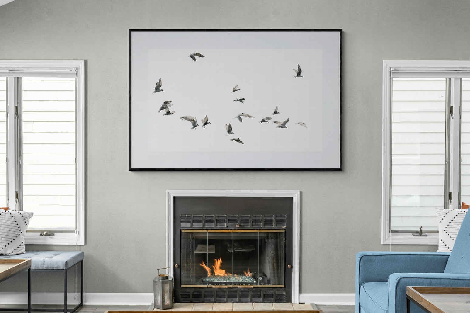 In Flight-Wall_Art-150 x 100cm-Framed Print-Black-Pixalot