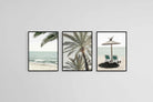 Island Living-Wall_Art-45 x 60cm (x3)-Mounted Canvas-Black-Pixalot