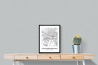 Johannesburg City Map-Wall_Art-45 x 60cm-Mounted Canvas-Black-Pixalot