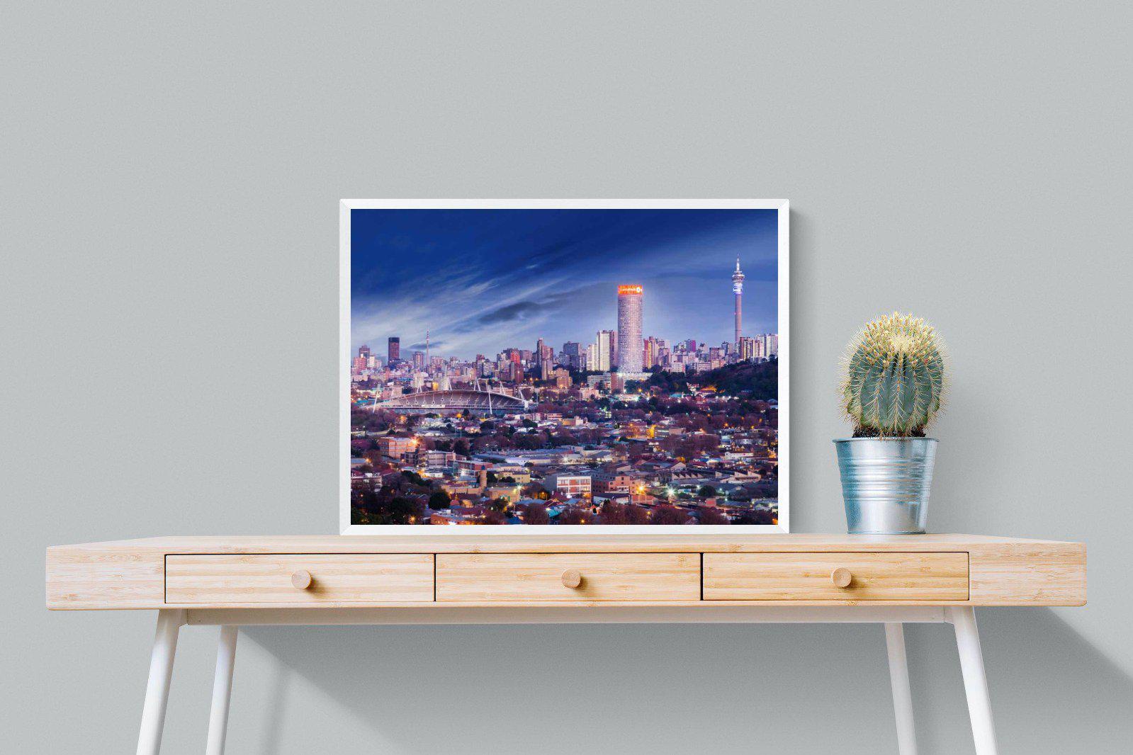 Johannesburg Panoramic-Wall_Art-80 x 60cm-Mounted Canvas-White-Pixalot