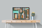 Knock Knock-Wall_Art-80 x 60cm-Mounted Canvas-Black-Pixalot