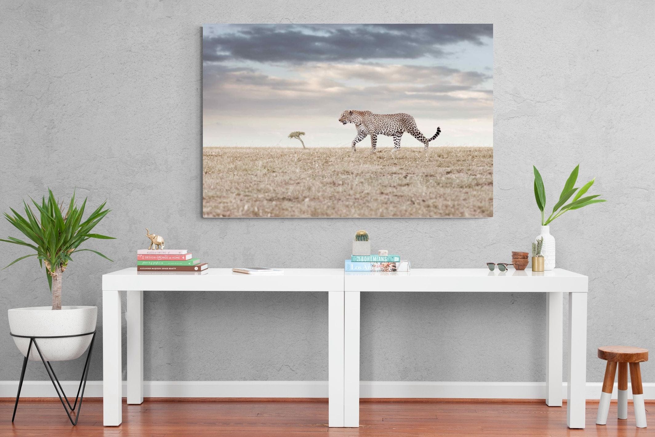 Leopard Prowl-Wall_Art-150 x 100cm-Mounted Canvas-No Frame-Pixalot