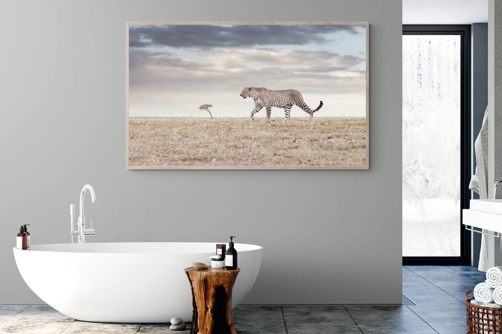 Leopard Prowl-Wall_Art-180 x 110cm-Mounted Canvas-Wood-Pixalot