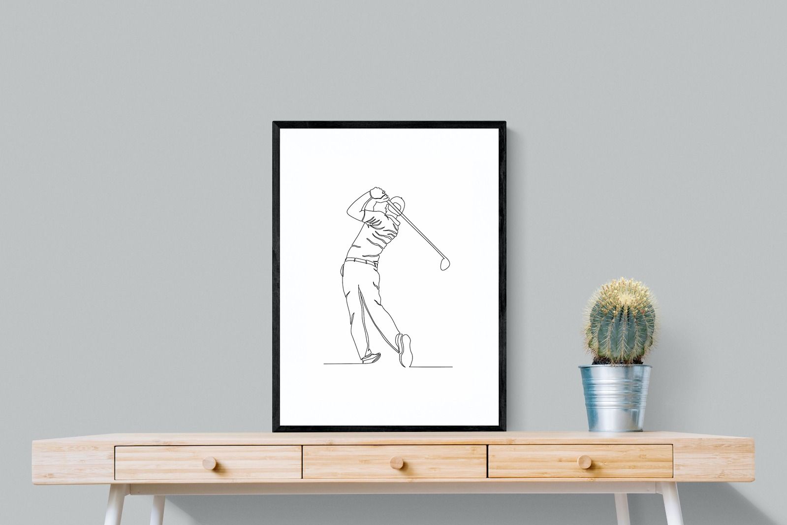 Pixalot Line Drawn Golfer