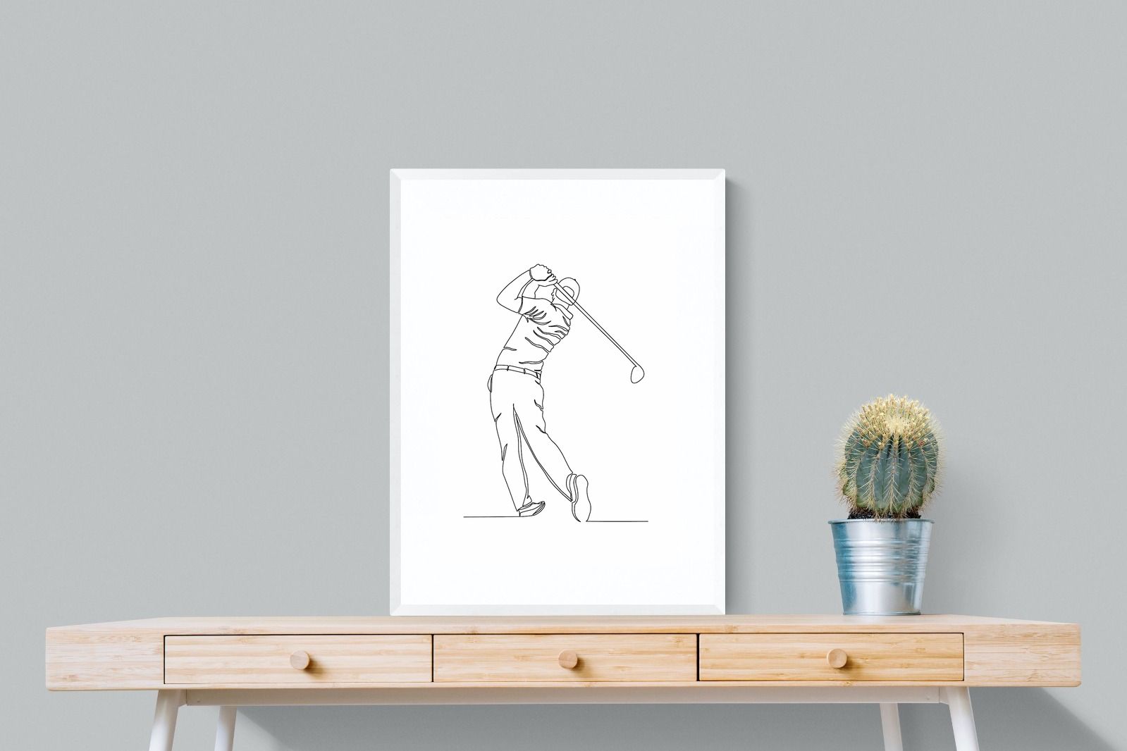 Pixalot Line Drawn Golfer