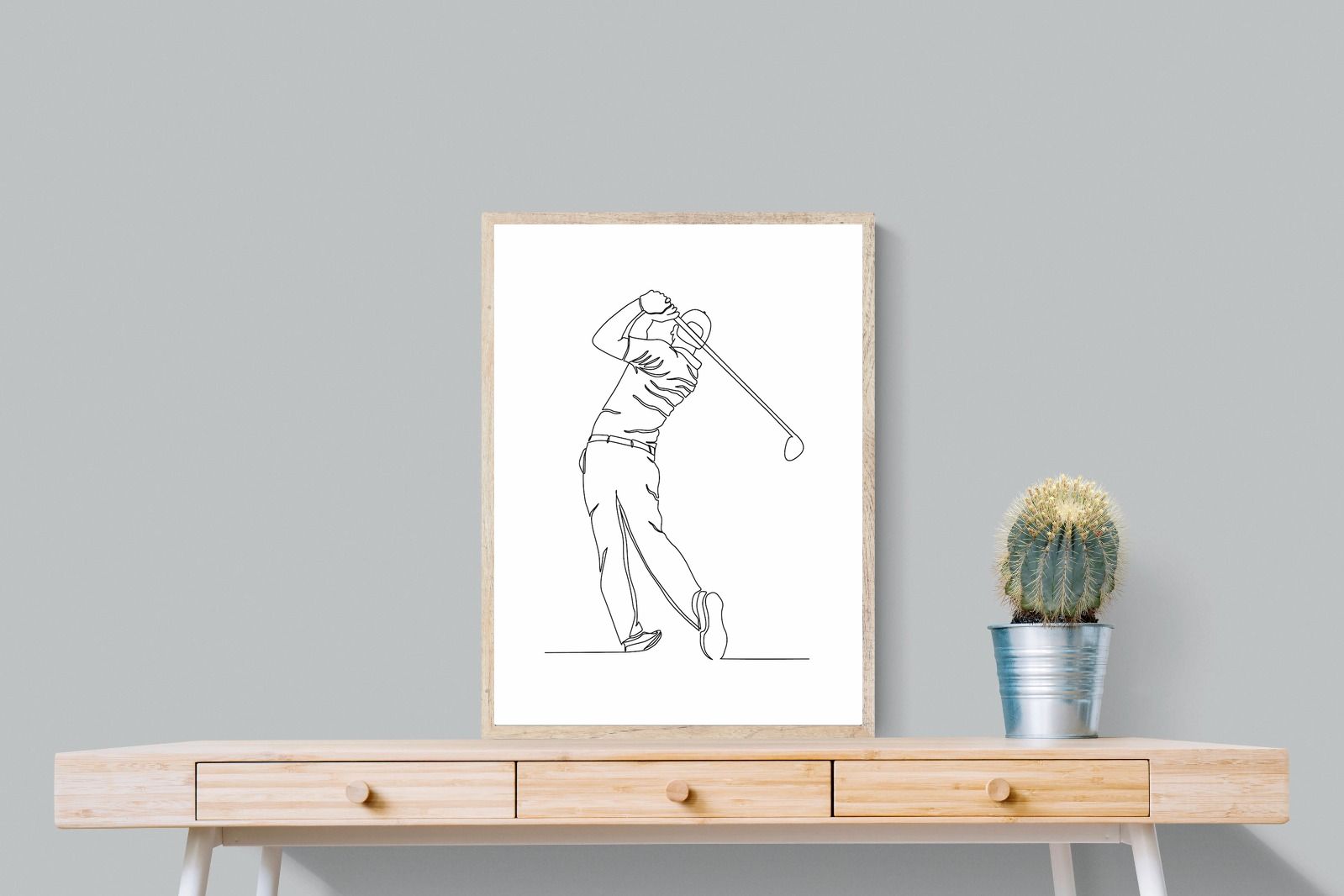 Pixalot Line Drawn Golfer