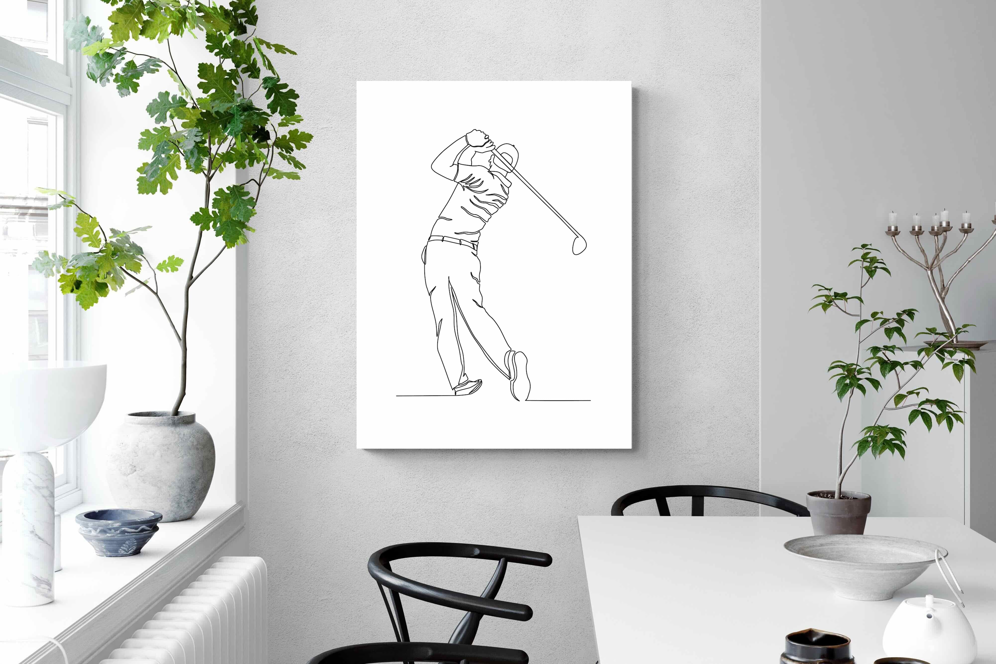 Pixalot Line Drawn Golfer