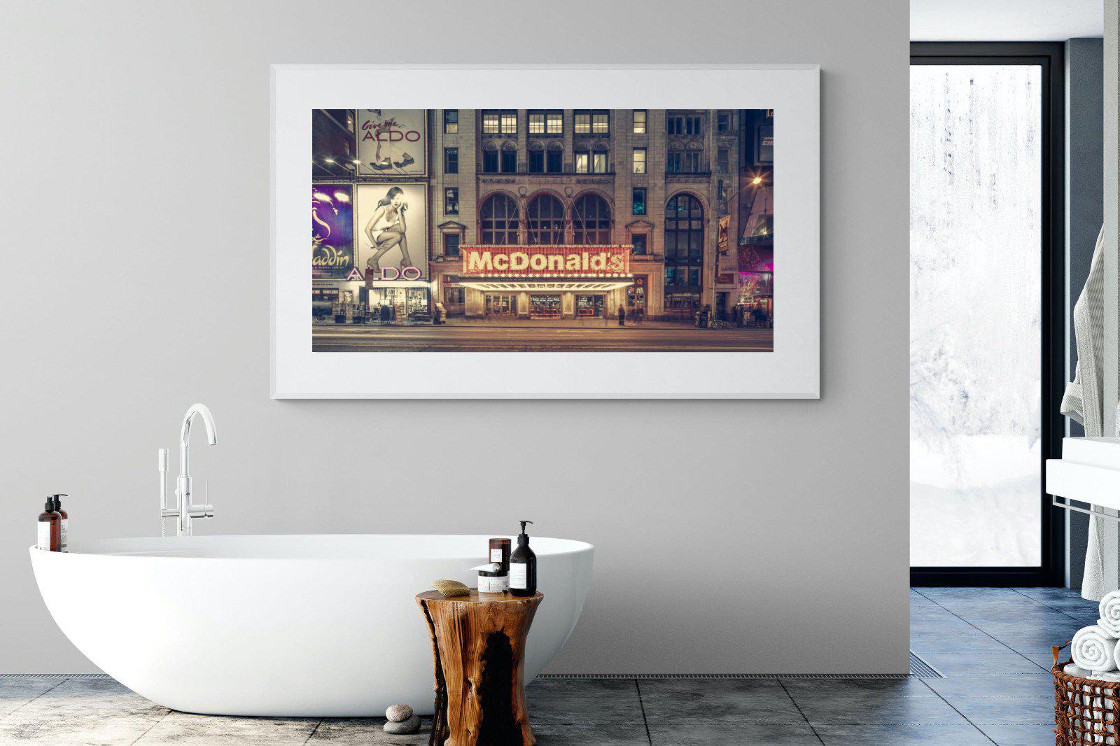 McDonald's-Wall_Art-180 x 110cm-Framed Print-White-Pixalot