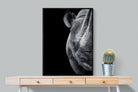 Monochromatic Rhino-Wall_Art-75 x 100cm-Mounted Canvas-Black-Pixalot