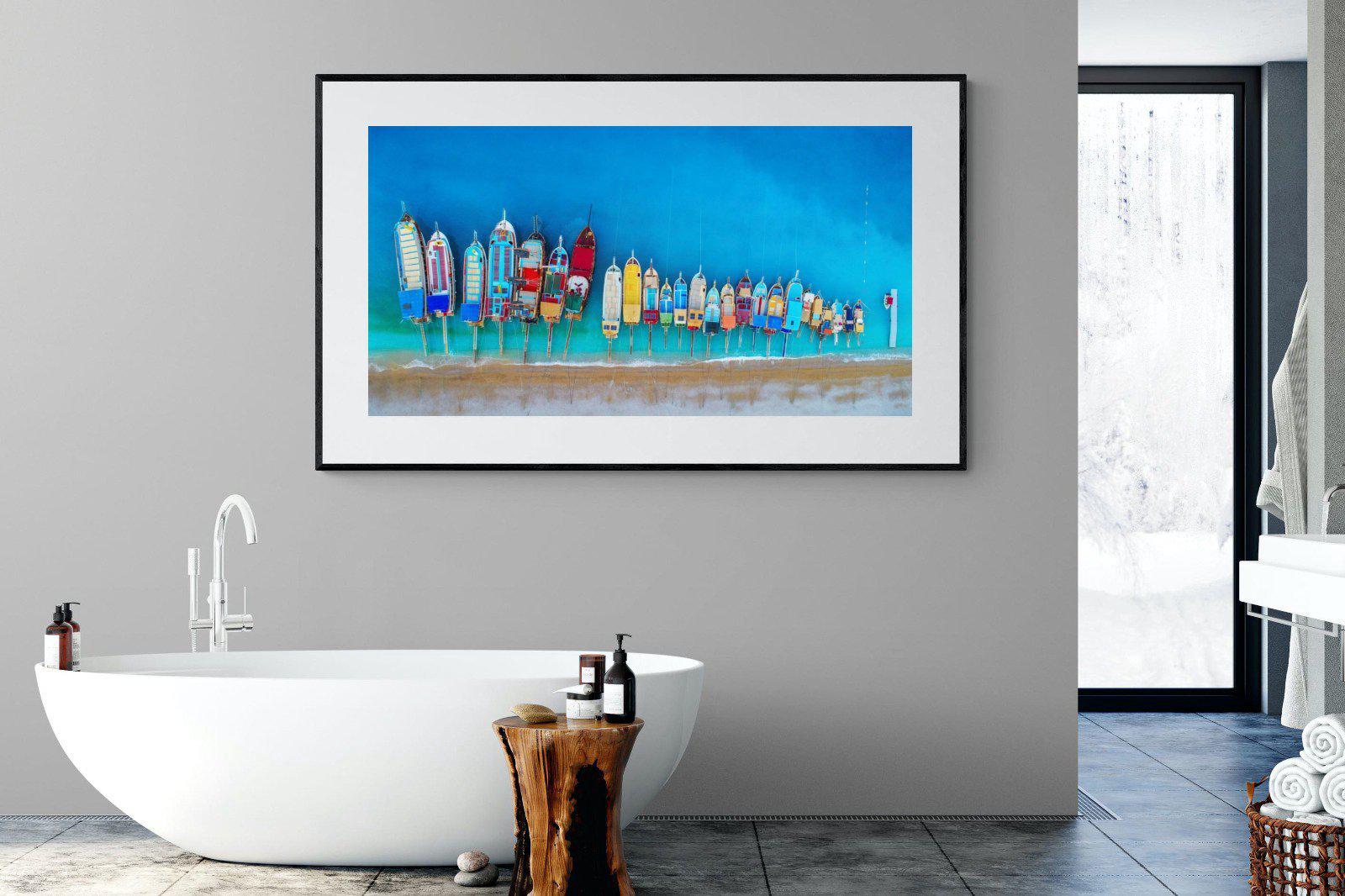 Moored-Wall_Art-180 x 110cm-Framed Print-Black-Pixalot