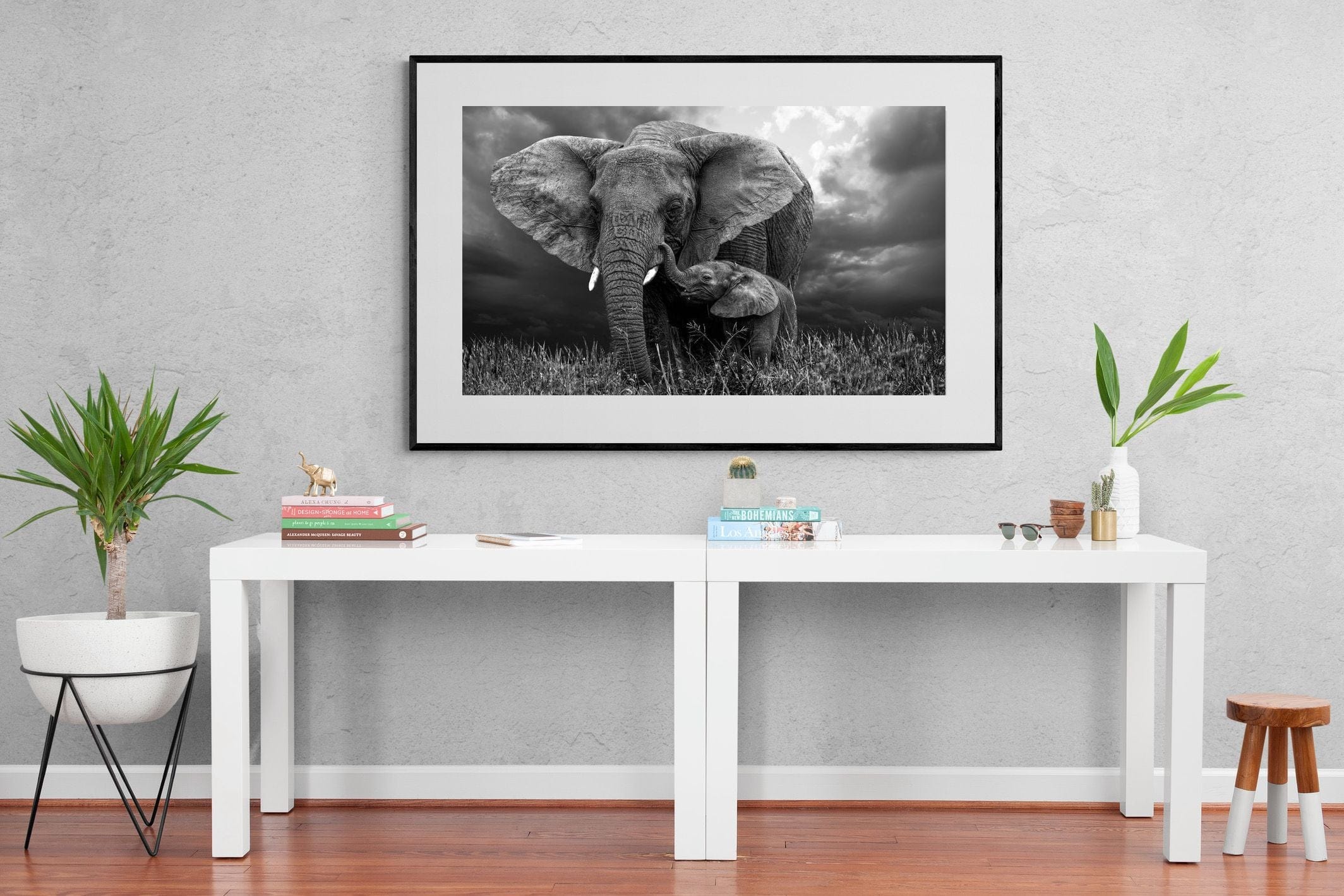 Mother's Thunder-Wall_Art-150 x 100cm-Framed Print-Black-Pixalot