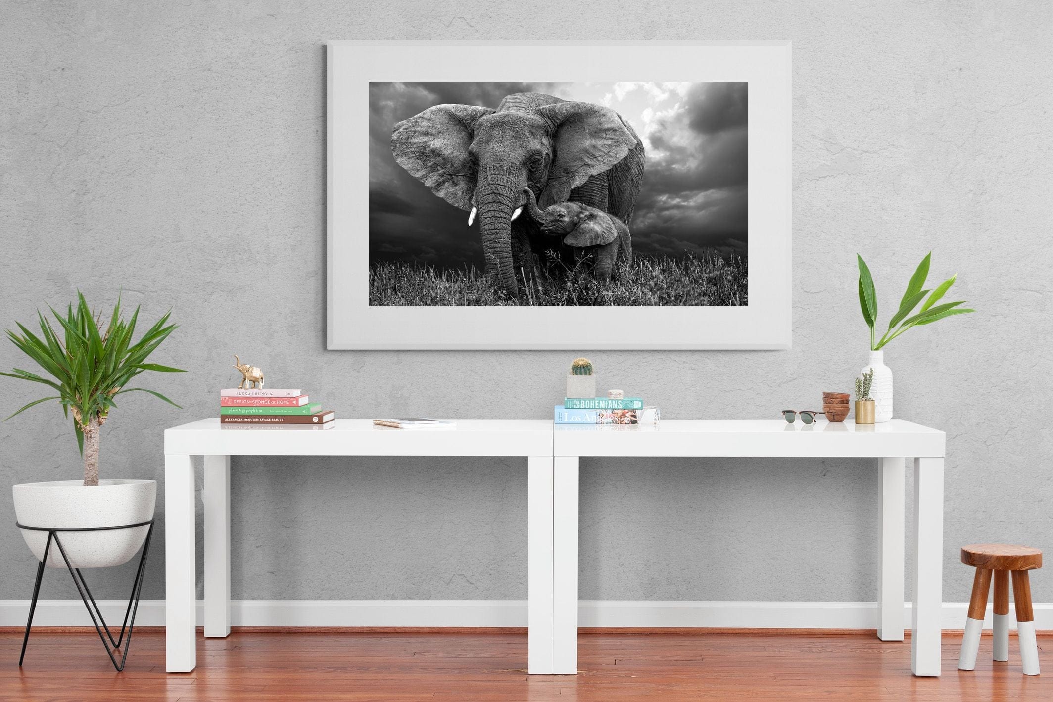 Mother's Thunder-Wall_Art-150 x 100cm-Framed Print-White-Pixalot