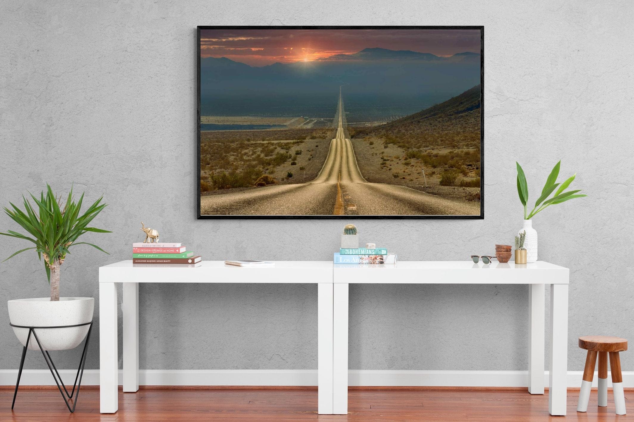 My Way-Wall_Art-150 x 100cm-Mounted Canvas-Black-Pixalot