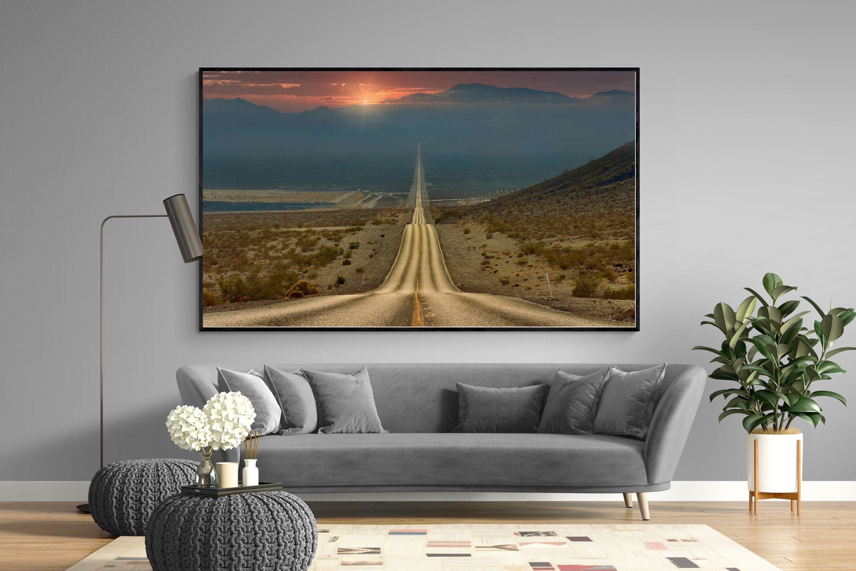 My Way-Wall_Art-220 x 130cm-Mounted Canvas-Black-Pixalot