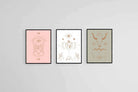 Mystical Set-Wall_Art-45 x 60cm (x3)-Mounted Canvas-Black-Pixalot