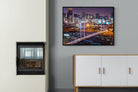 Nelson Mandela Bridge-Wall_Art-100 x 75cm-Mounted Canvas-Black-Pixalot