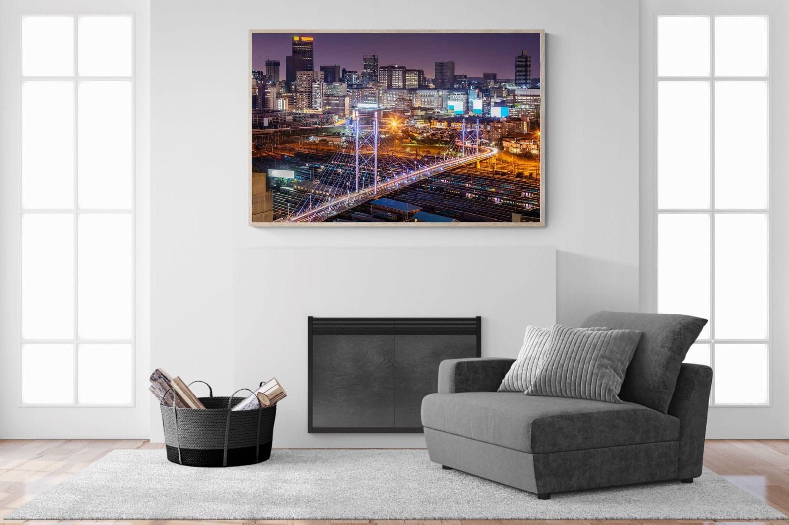 Nelson Mandela Bridge-Wall_Art-150 x 100cm-Mounted Canvas-Wood-Pixalot