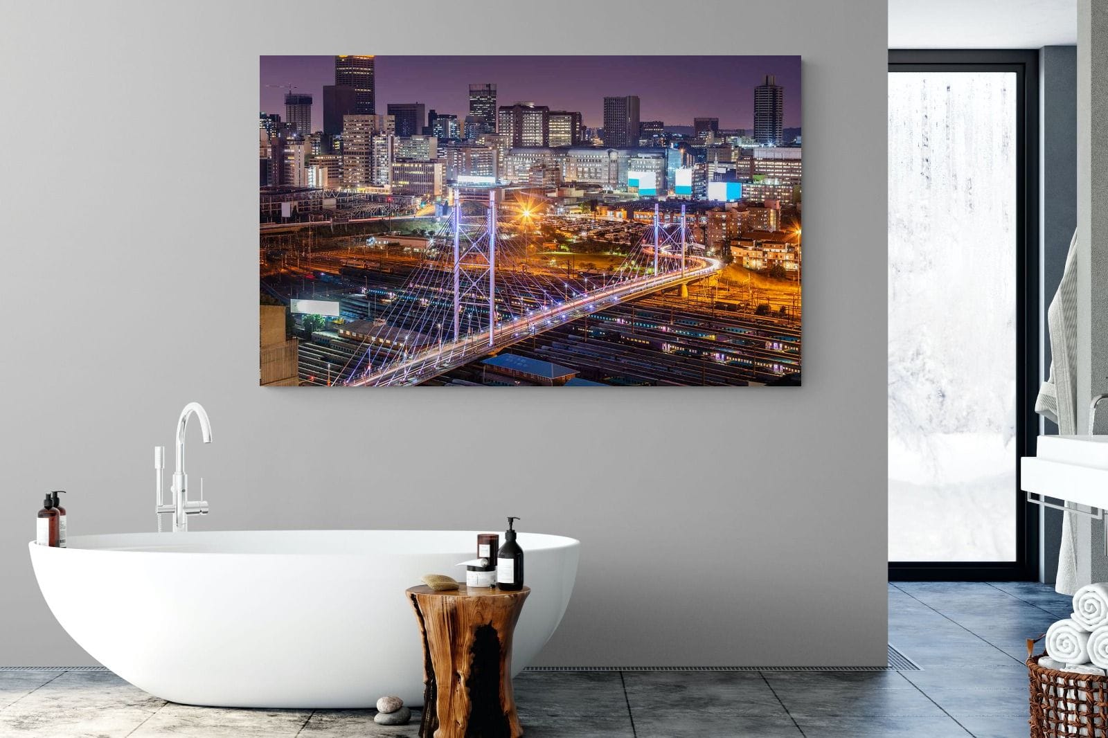 Nelson Mandela Bridge-Wall_Art-180 x 110cm-Mounted Canvas-No Frame-Pixalot