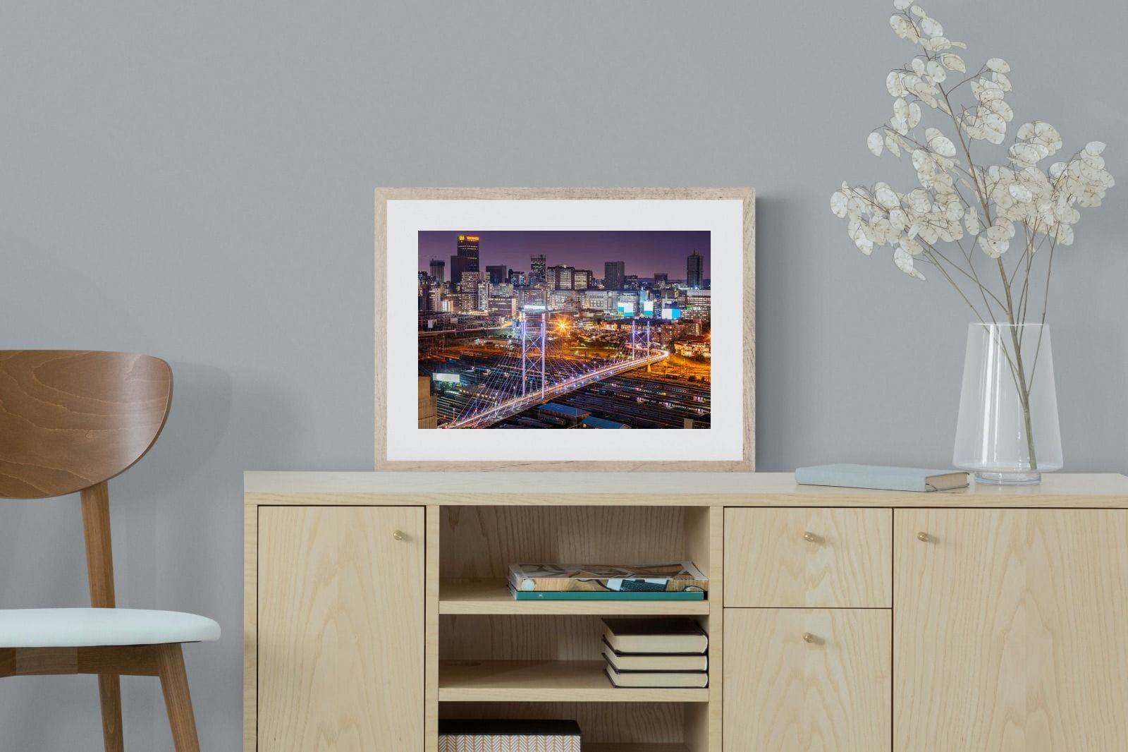 Nelson Mandela Bridge-Wall_Art-60 x 45cm-Framed Print-Wood-Pixalot