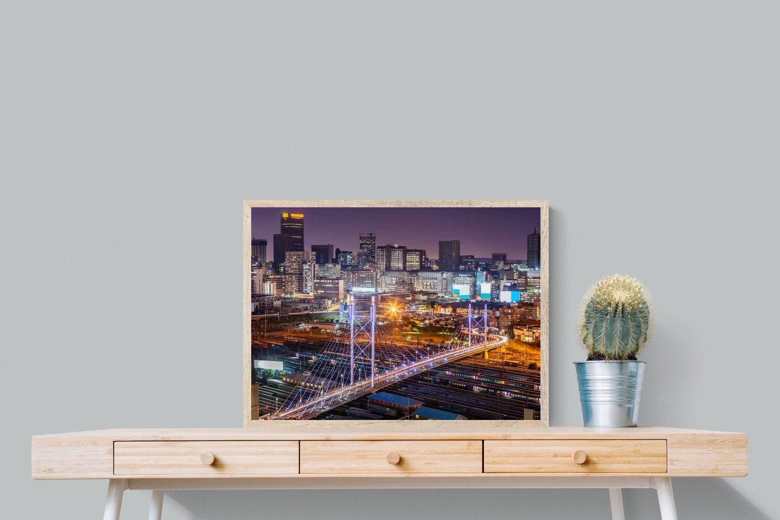 Nelson Mandela Bridge-Wall_Art-80 x 60cm-Mounted Canvas-Wood-Pixalot