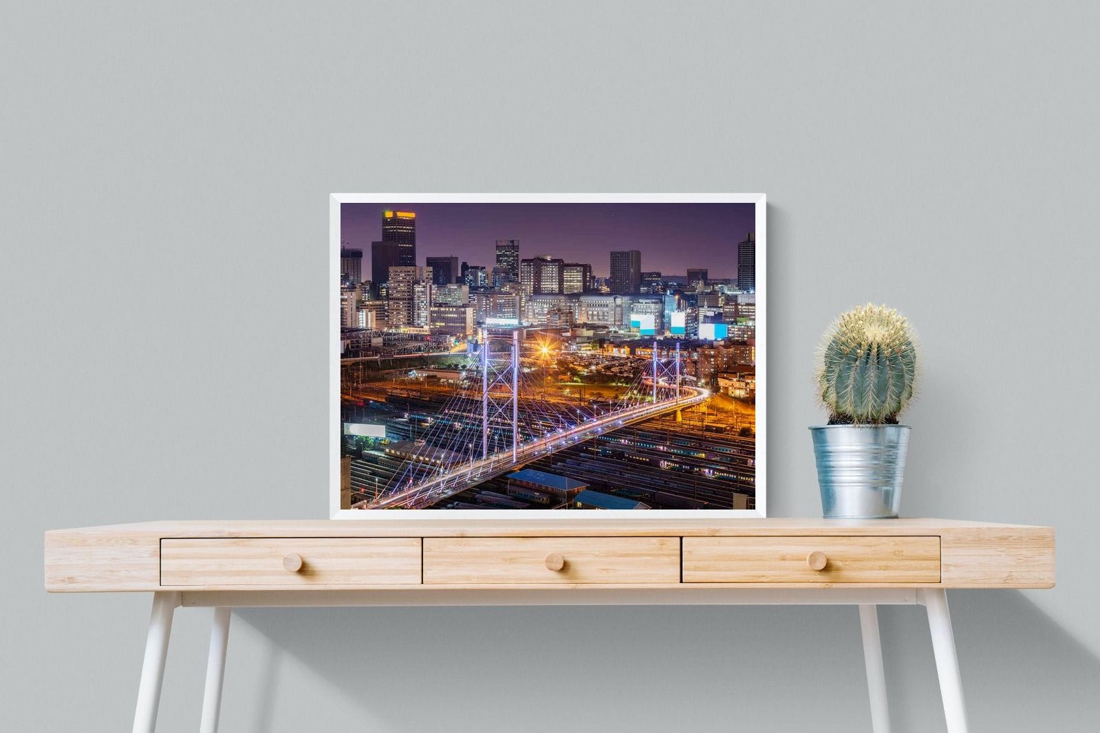 Nelson Mandela Bridge-Wall_Art-80 x 60cm-Mounted Canvas-White-Pixalot