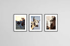 Nguni Set-Wall_Art-45 x 60cm (x3)-Framed Print-Black-Pixalot
