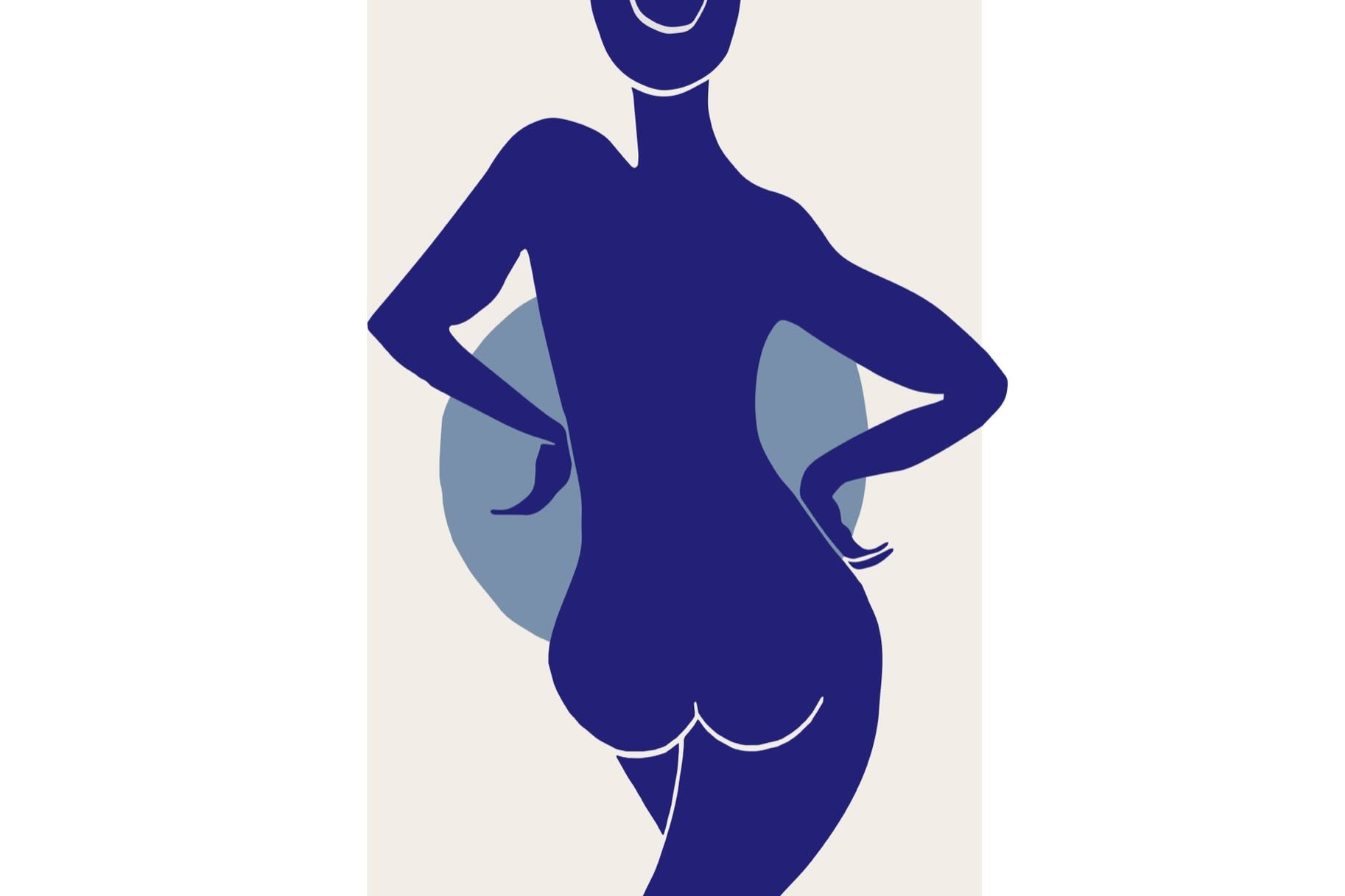 Nude in Indigo-Wall_Art-Pixalot